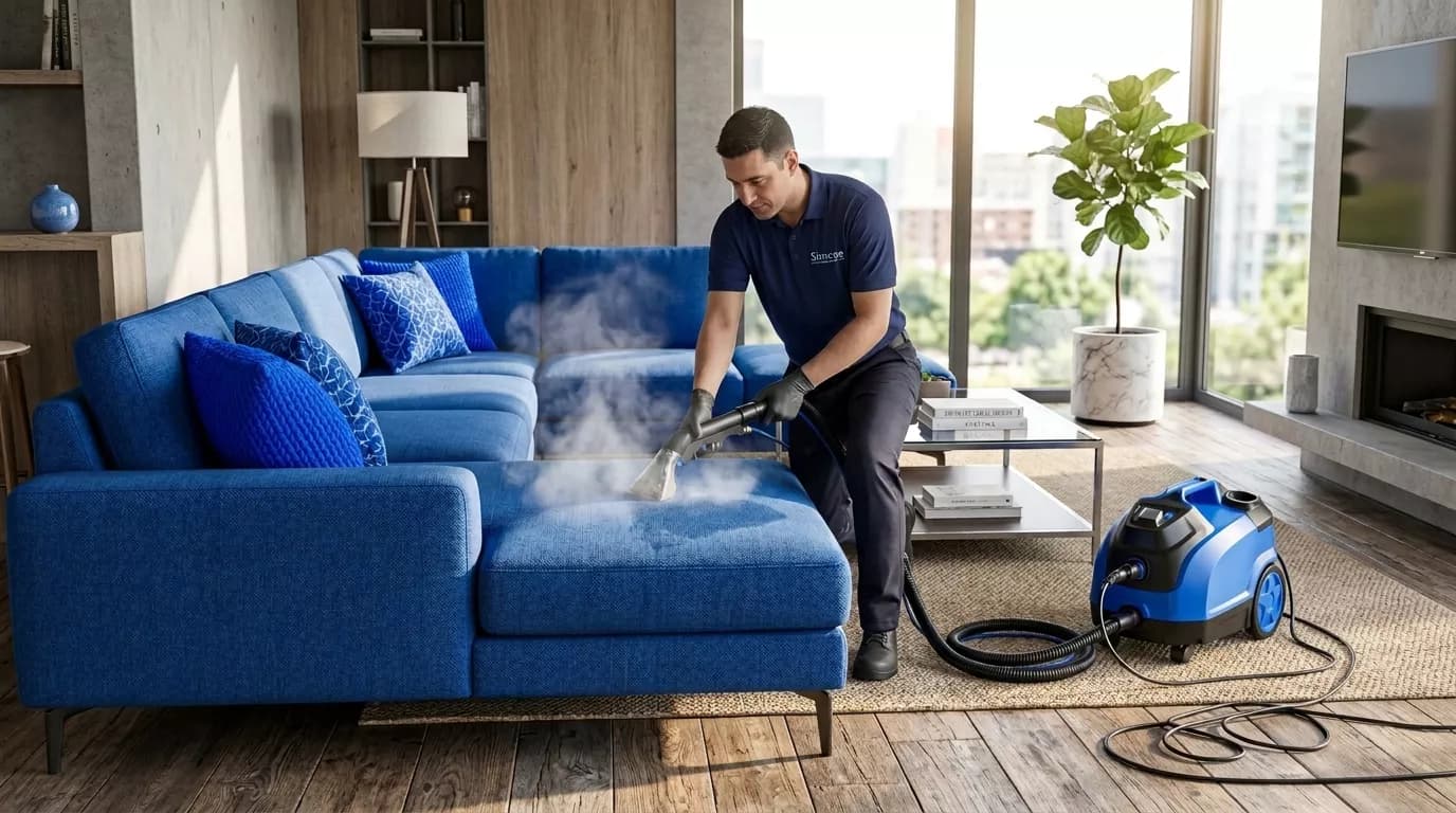 Upholstery sectional sofa steam cleaning